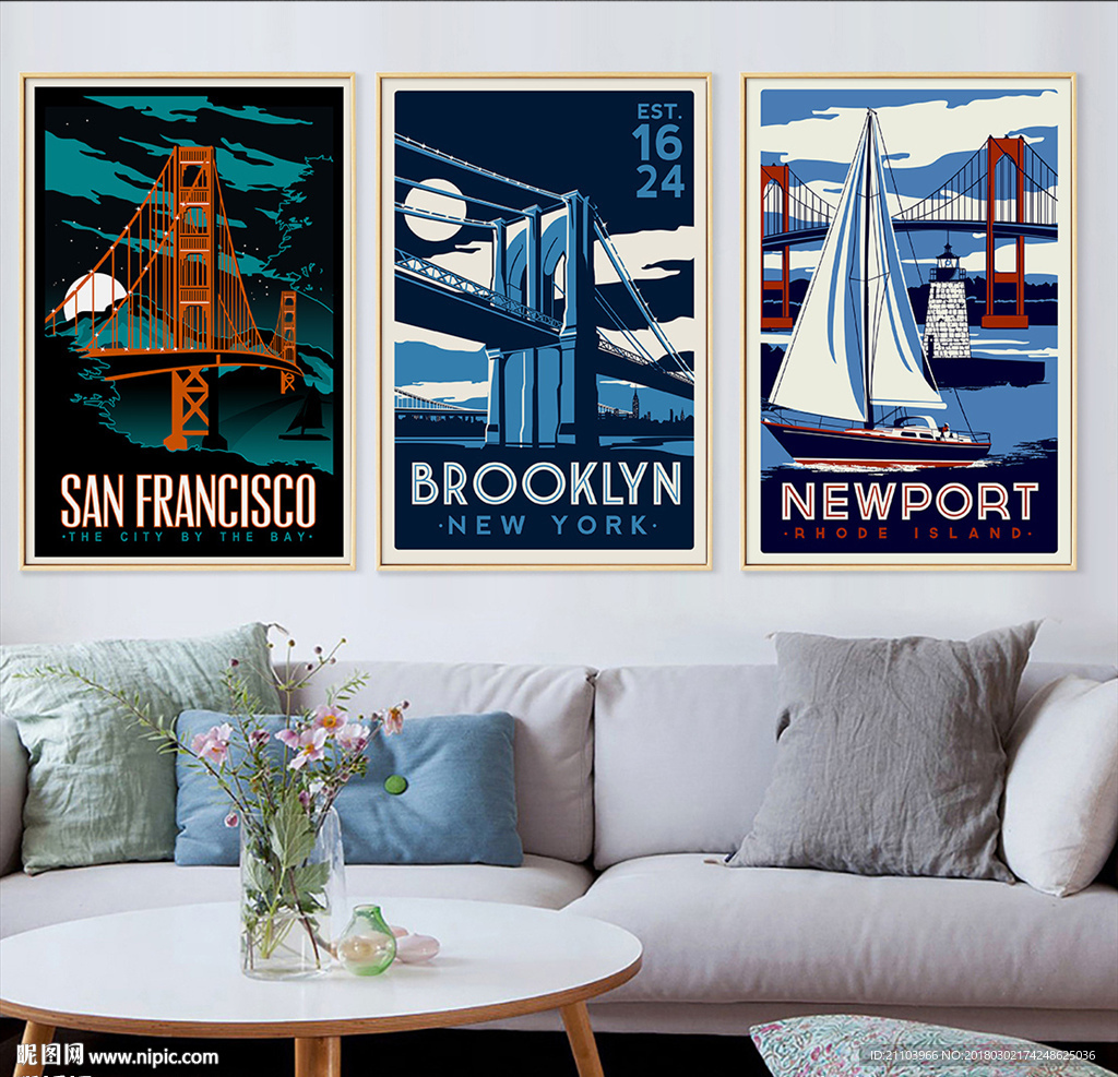 欧式现代版画高清装饰画