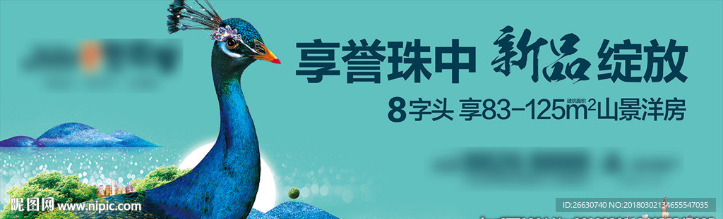 房地产广告 孔雀