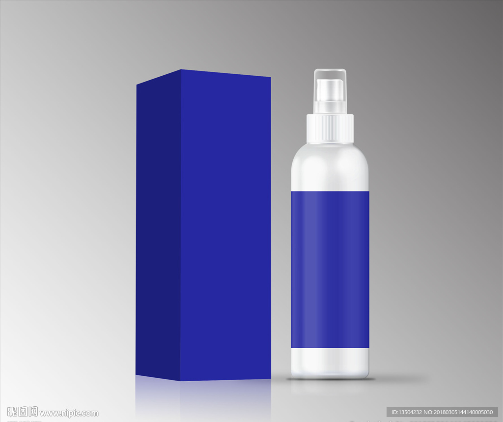 贴图样机   瓶子   纸盒