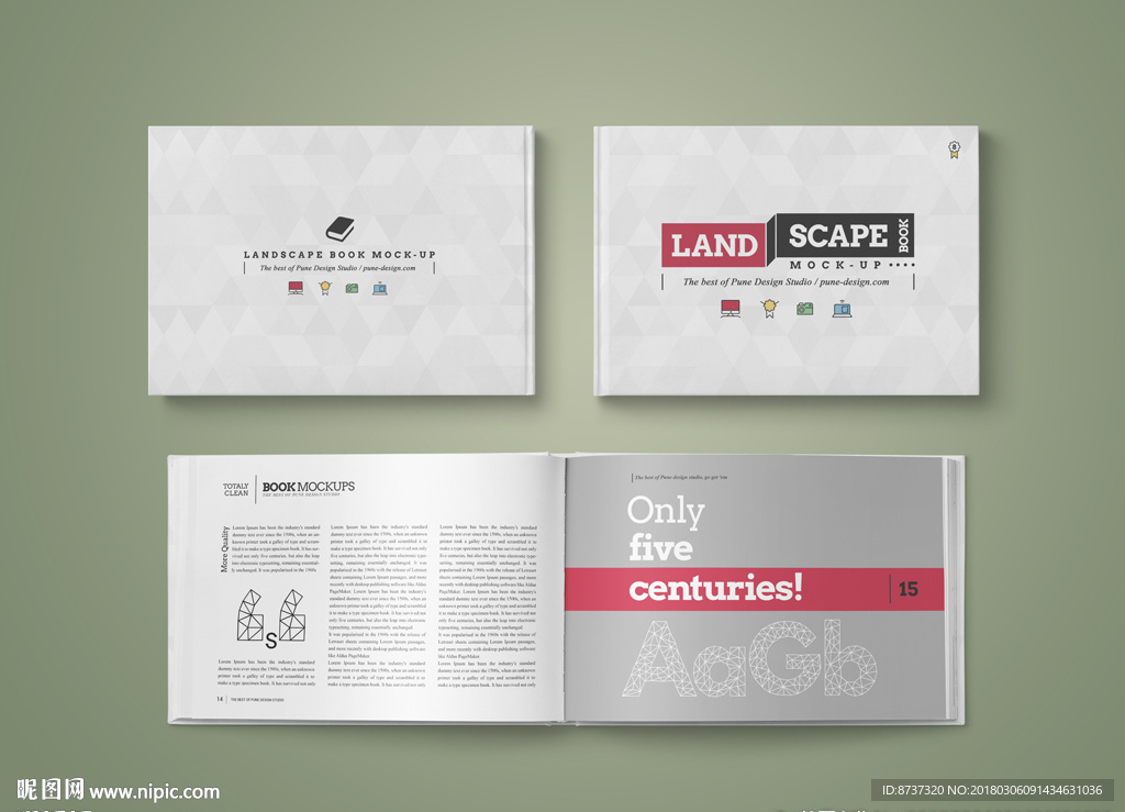 通用高档画册封面展示样机