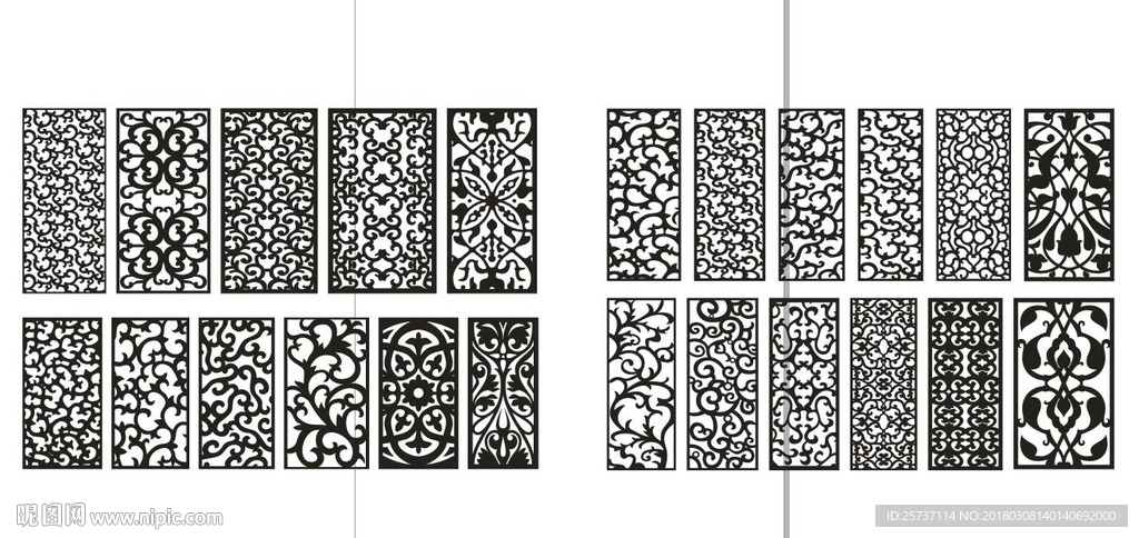 窗花 隔断 雕刻框 漏空花案