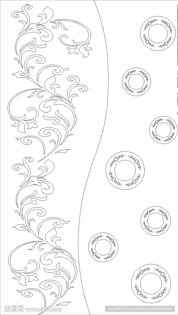 欧式花 艺术玻璃