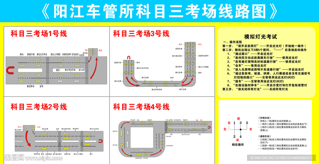 阳江车管所科目三考场示意图