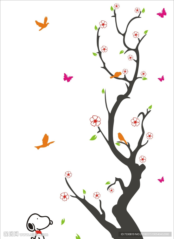 衣柜花纹 移门图案 墙贴画