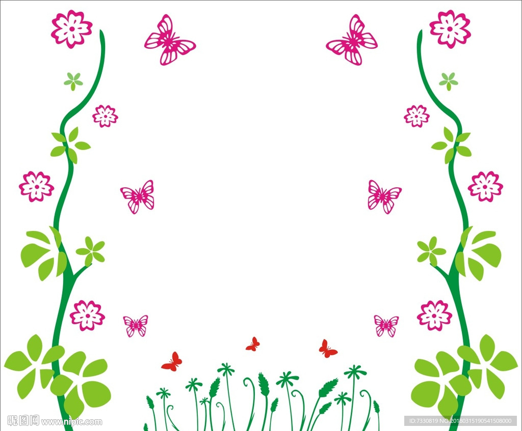 衣柜花纹  移门图案 墙贴画