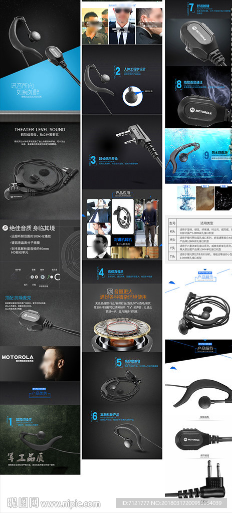 对讲机耳机详情