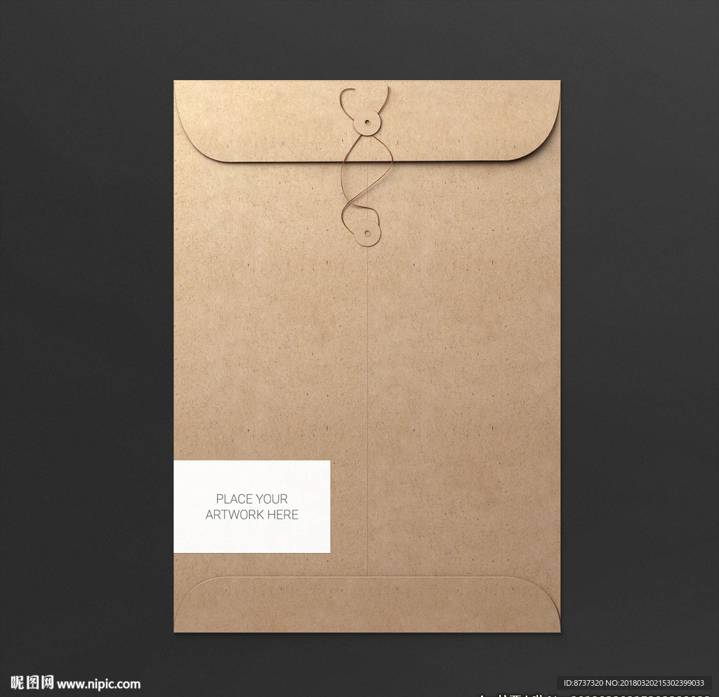 牛皮纸档案文件袋展示样机图片