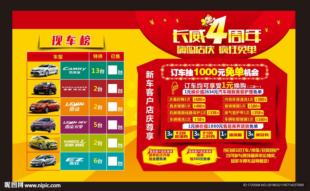 周年庆团购会现车榜