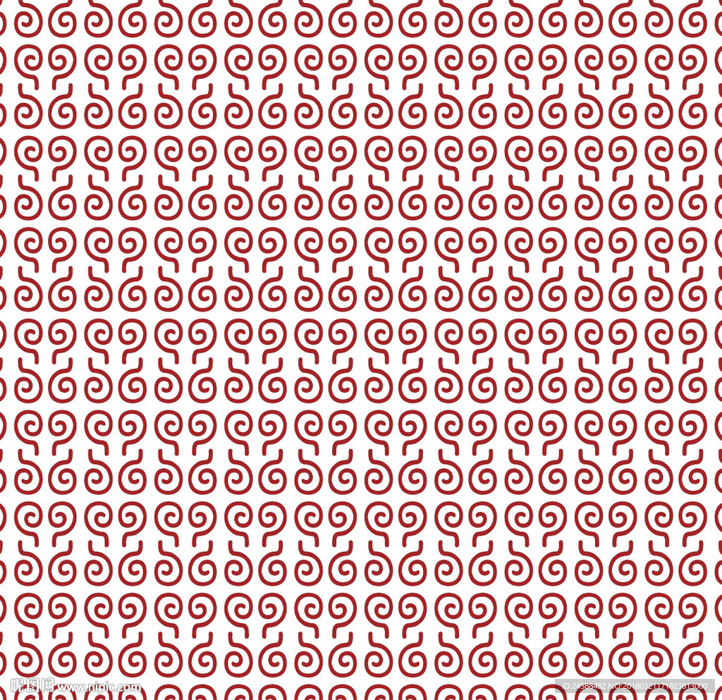 中国风矢量图案螺旋花纹设计