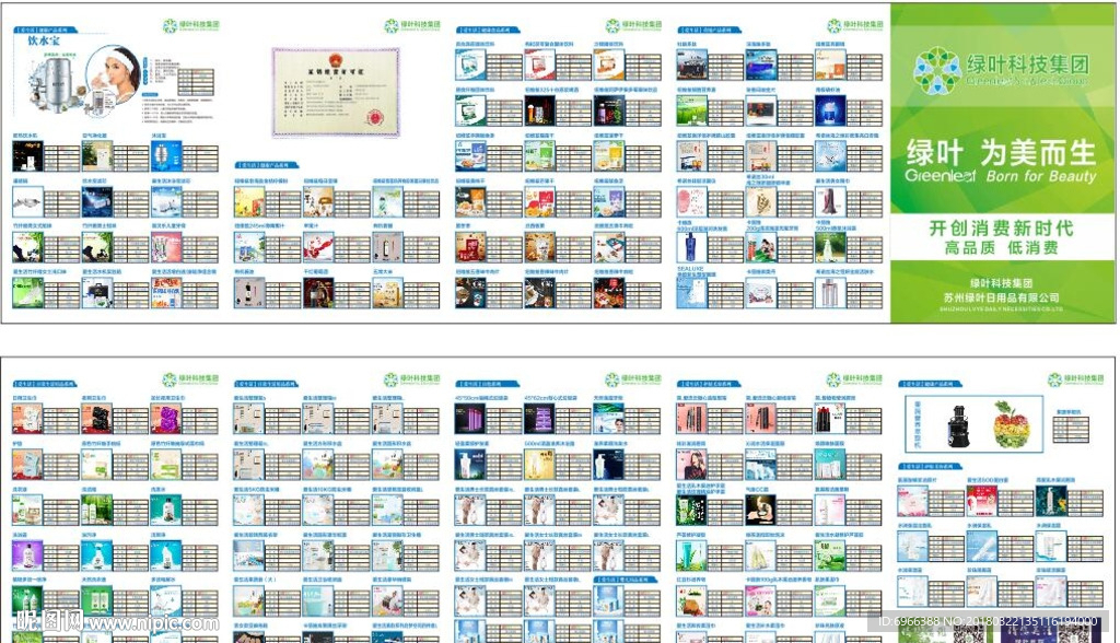 绿叶集团五折页