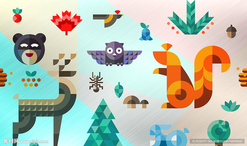 时尚卡通背景墙