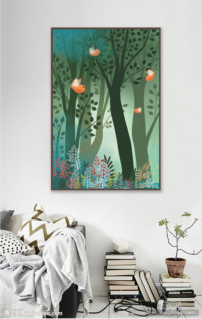 简约森林意境装饰画
