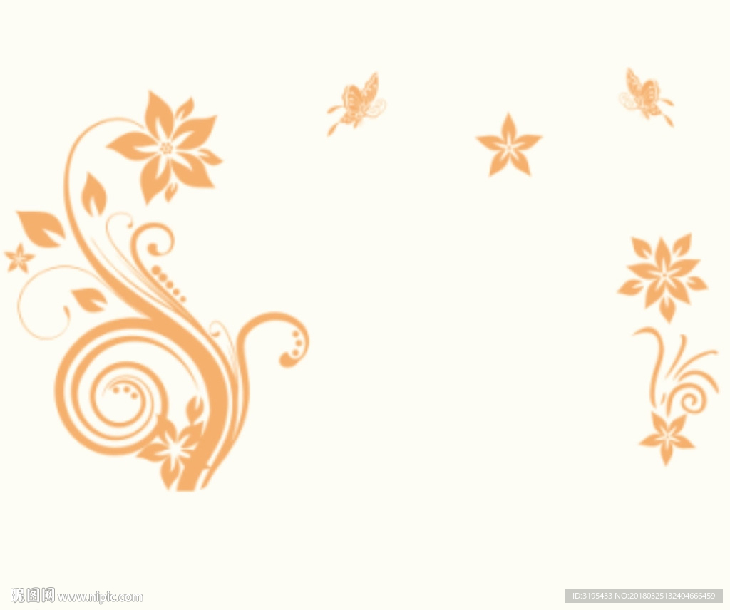 硅藻泥图案   电视墙 蝴蝶花