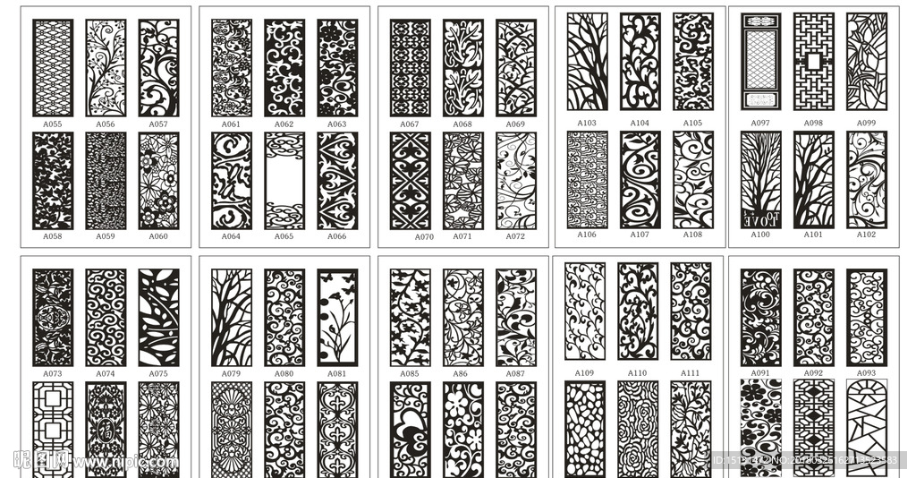 窗花 隔断 雕刻框 漏空花案