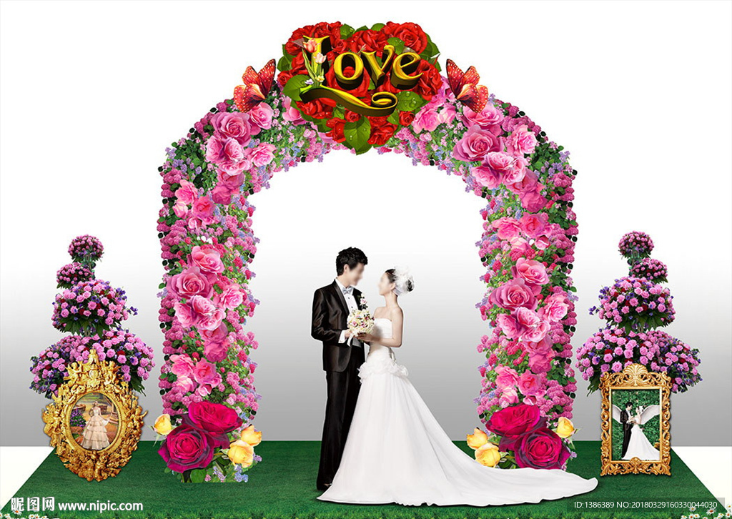 婚礼花艺门头