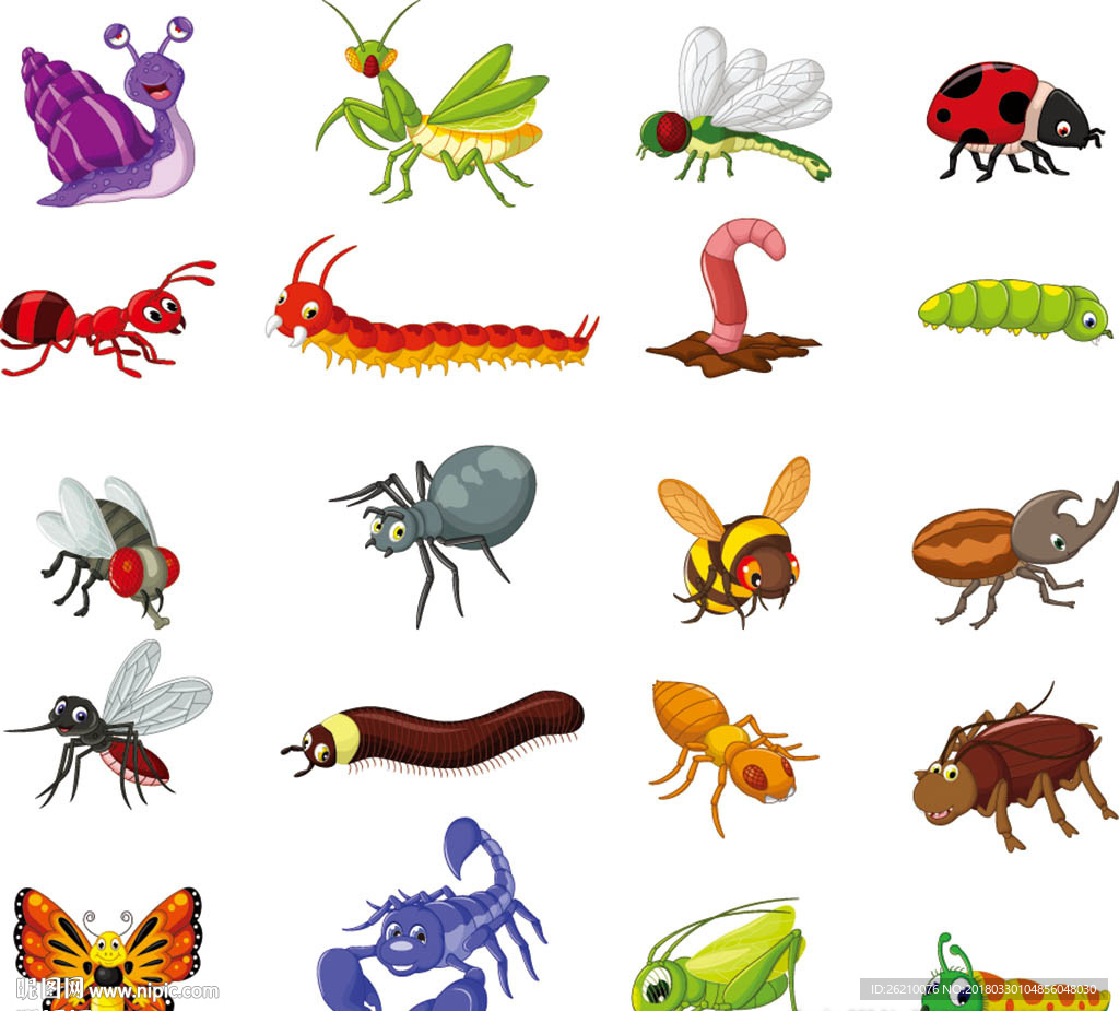 蚊子昆虫矢量设计素材