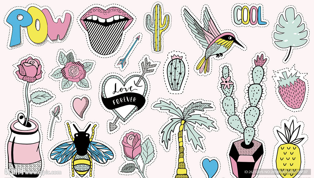 可爱卡通贴纸墙贴