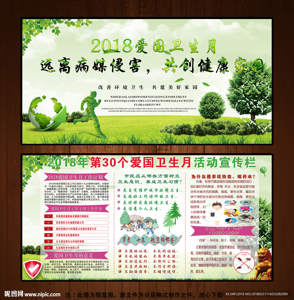 爱国卫生月展板
