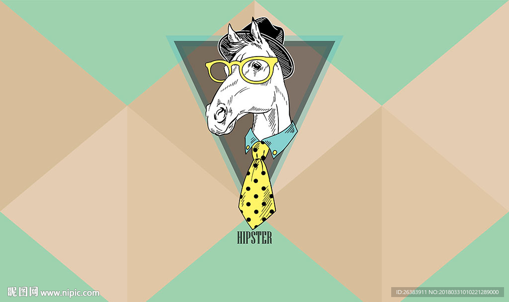 时尚动物背景墙