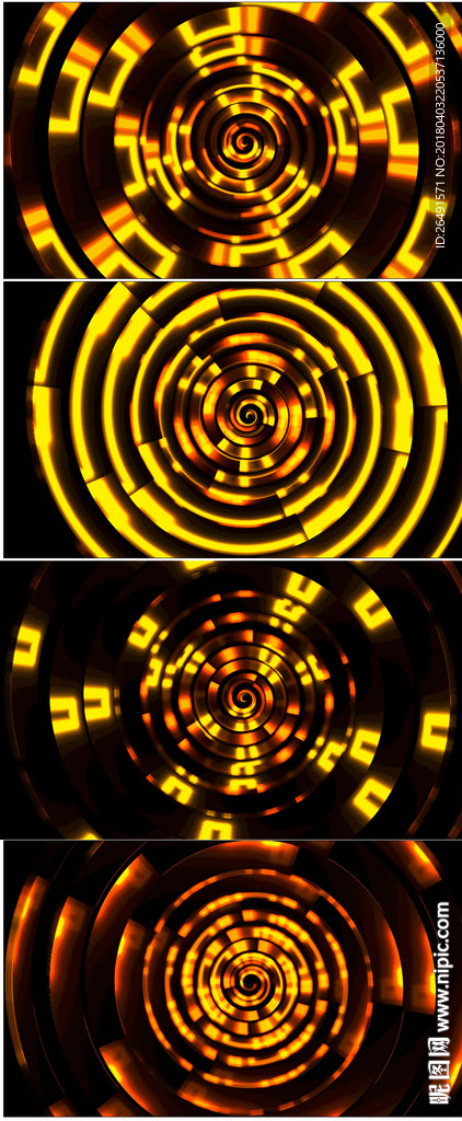 金色光线特效酒吧夜店热舞大屏幕