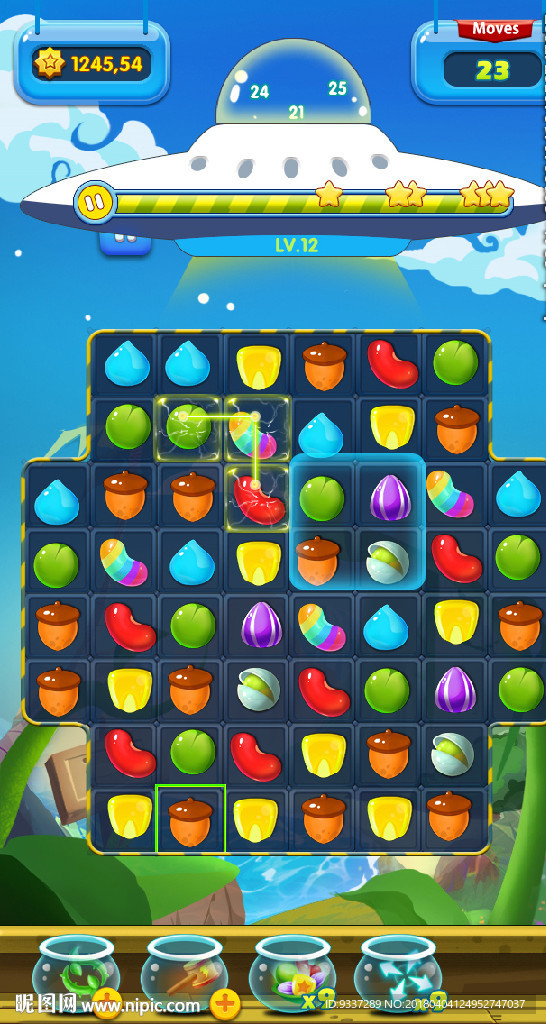 呆萌消除战斗界面