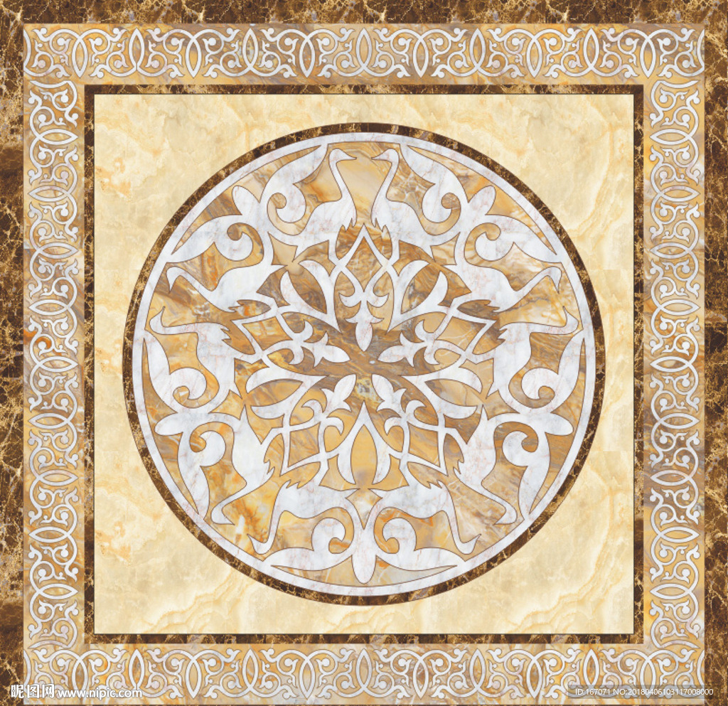 瓷砖花纹矢量图