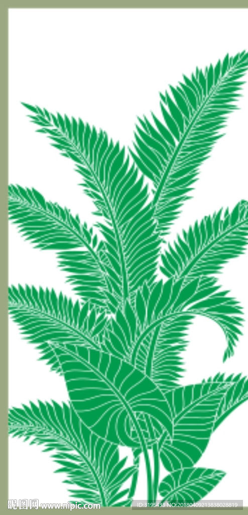 叶子  矢量叶子 硅藻泥图案
