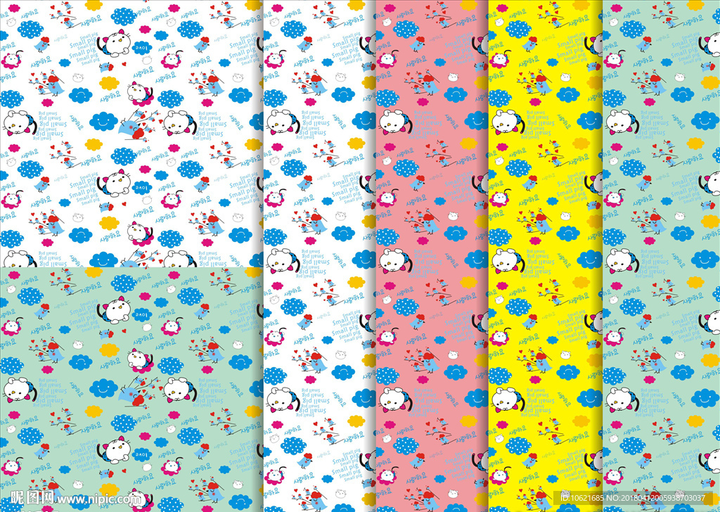 卡通 矢量 无缝印花