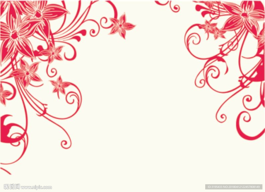 线条花  对角花 硅藻泥图案