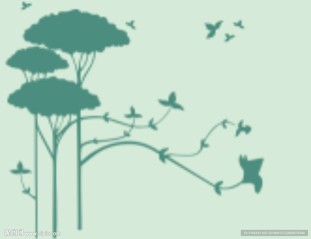 叶子 图案  硅藻泥图案