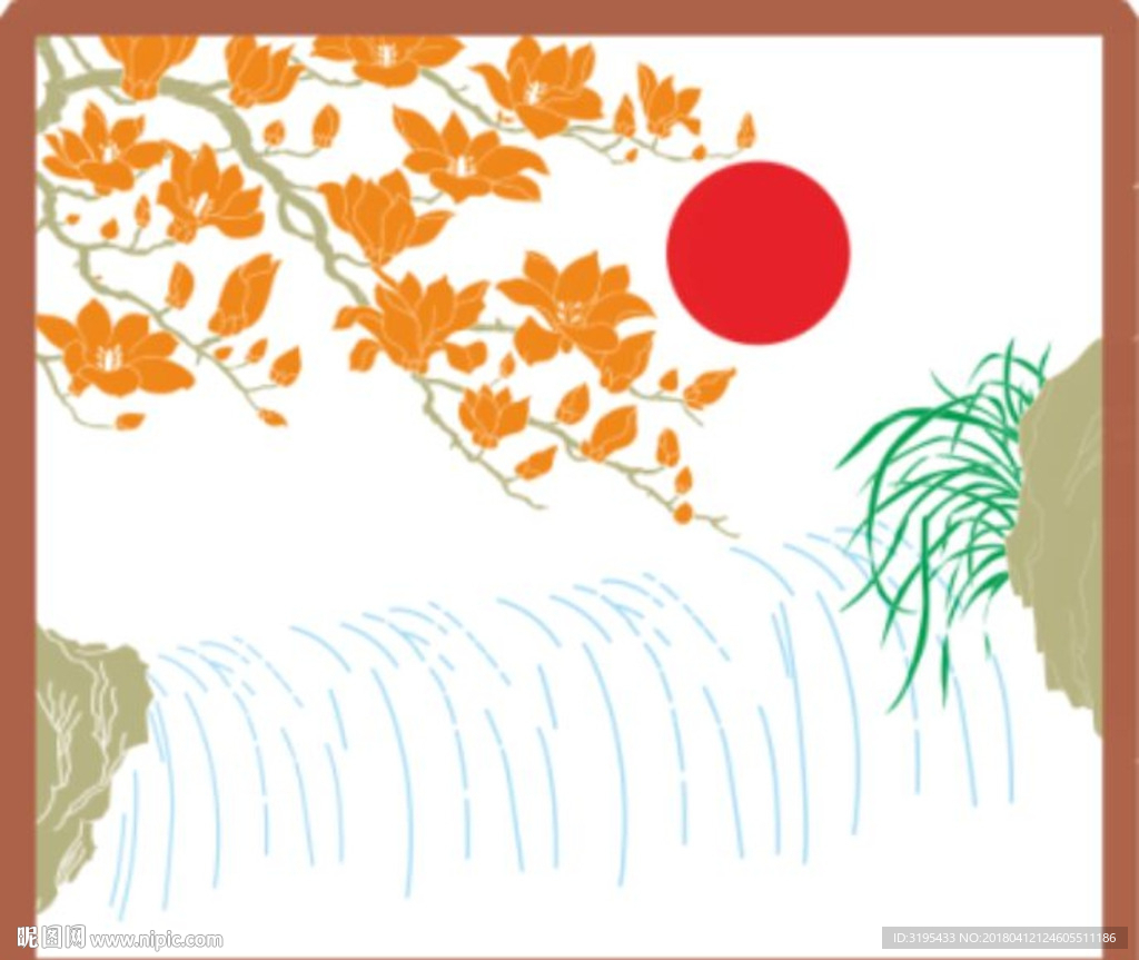 玉兰花 兰花 瀑布