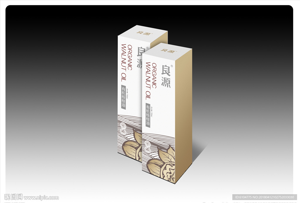 核桃油包装展开分层平面图