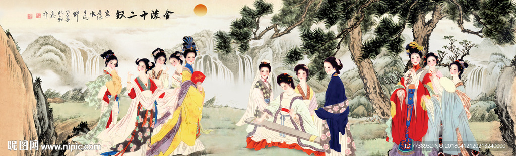 金陵十二钗 仕女图