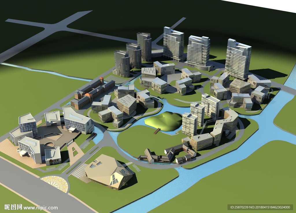 3D鸟瞰规划模型