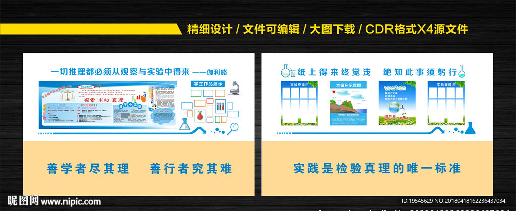 科学实验室文化墙