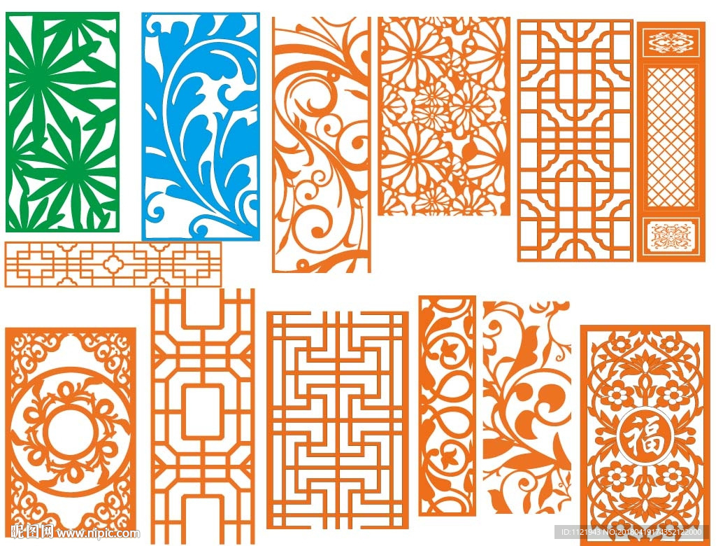 传统窗户木雕花纹