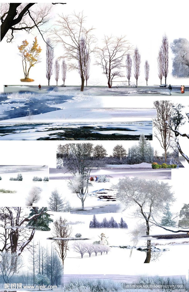 冬天园林设计素材