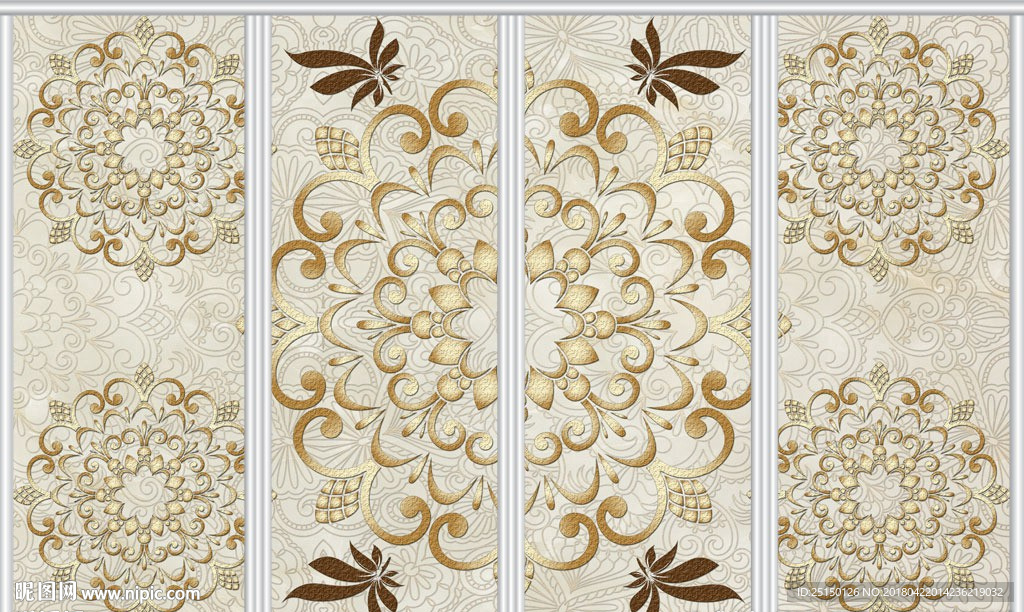 欧式浮雕花纹移门