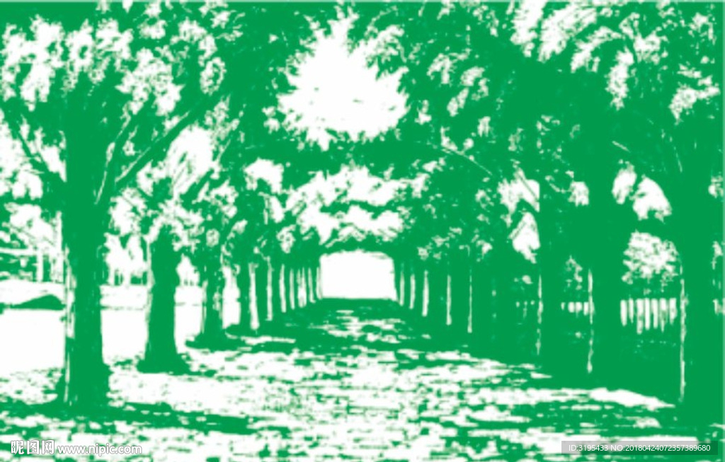 树林 矢量  硅藻泥图案