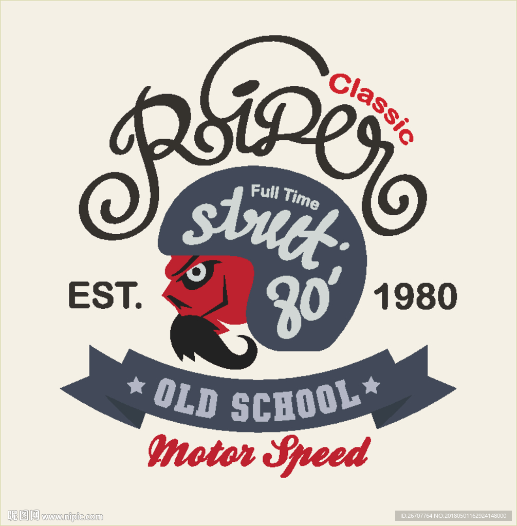 创意骷髅头服装印花设计素材