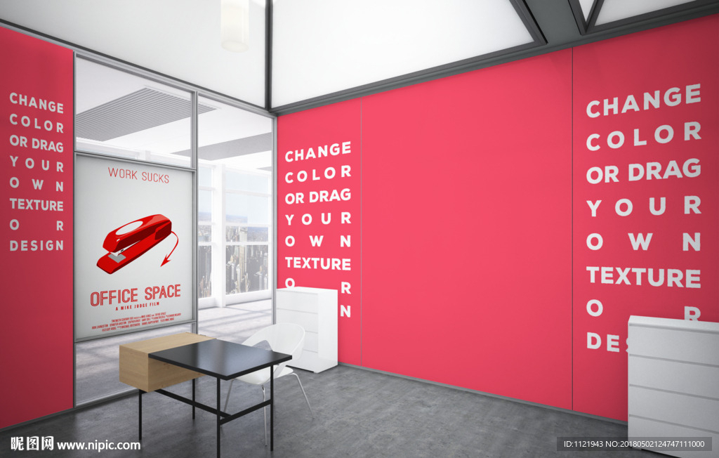 会场背景广告画样机图片