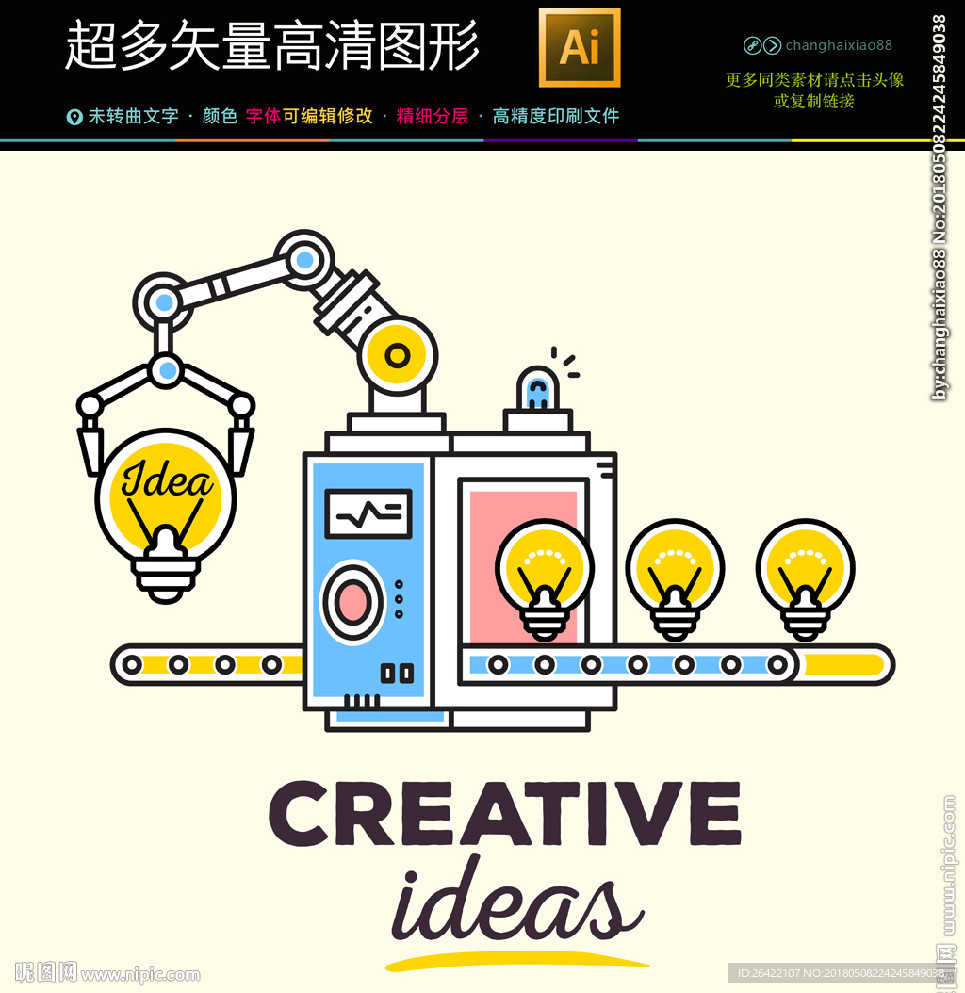 卡通可爱灯泡图标