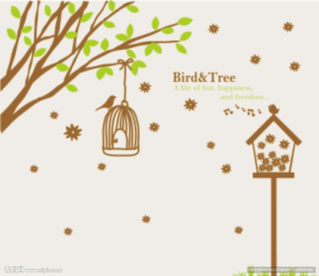 鸟窝 树 鸟屋 爱情鸟树