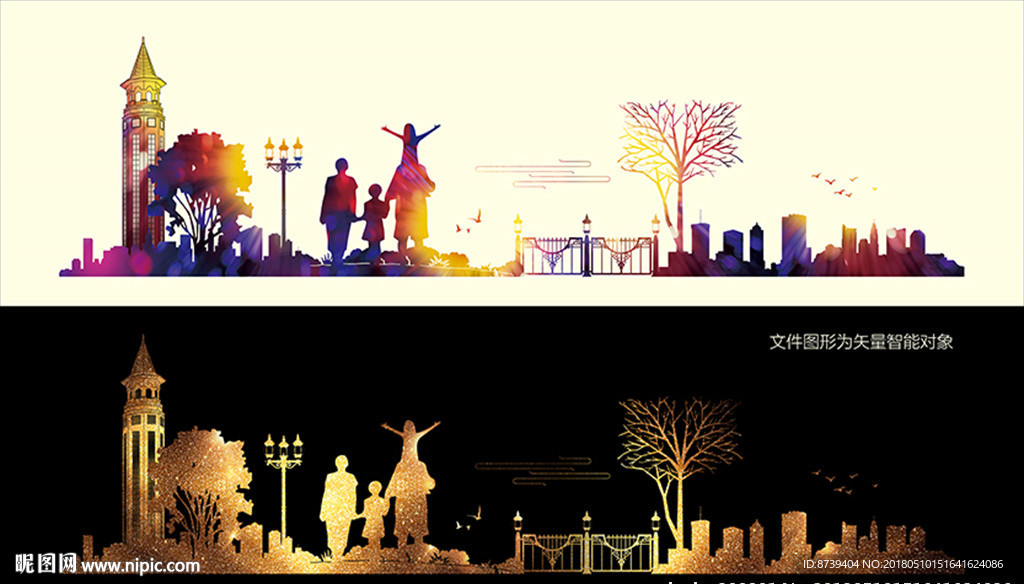 公园 园林 山景 花海 一家人