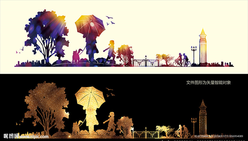 公园 园林 山景 花海 一家人