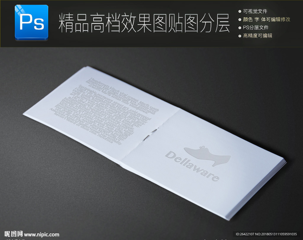 通用高档画册封面展示样机