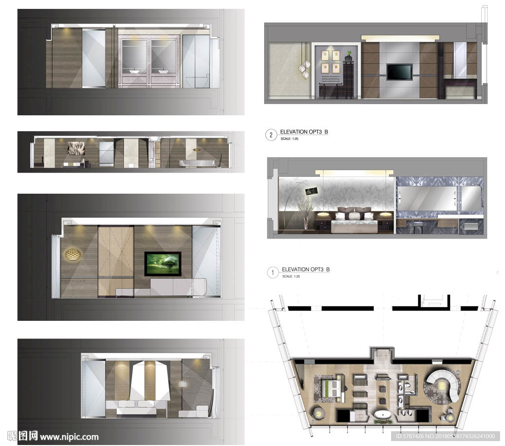 酒店设计彩平图