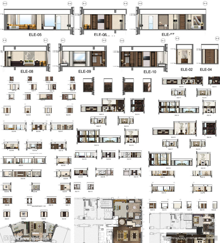 酒店会所立面彩图