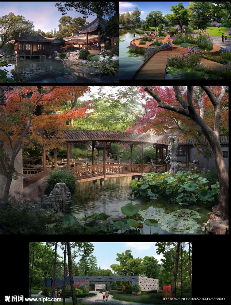 花园景观园林效果图