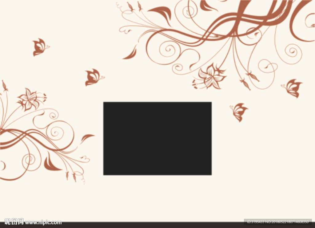 蝴蝶花 对角花 矢量图